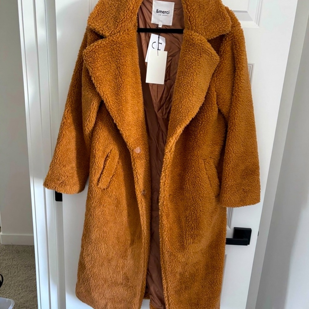 Women's Tan Teddy Jacket